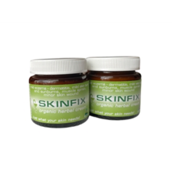 2x SKINFIX - organic herbal cream, 60mL glass jar